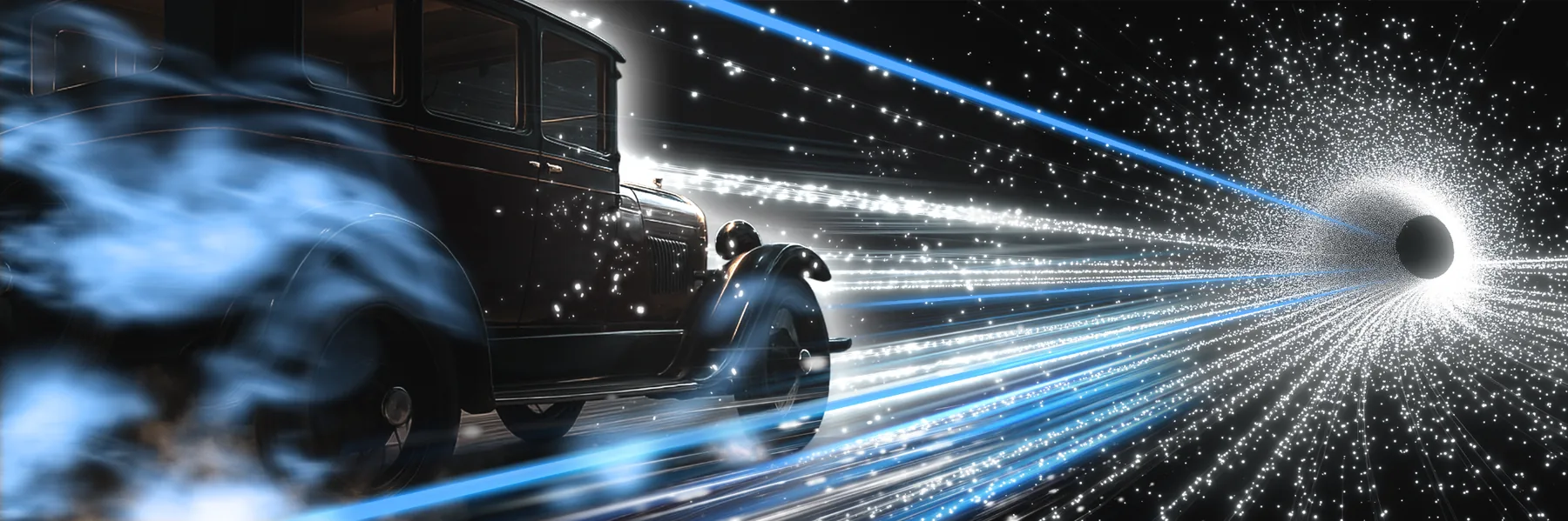 Imperial carriage and light tunnel media wall visual